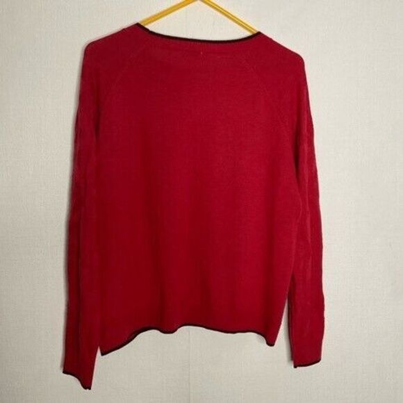 Smartwool Red Textured Long Sleeve CrewNeck Sweater Pullover Women Size L - Picture 7 of 10